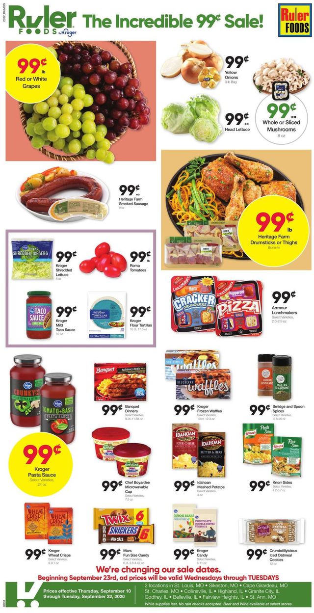 Ruler Foods Ad from 09/10/2020
