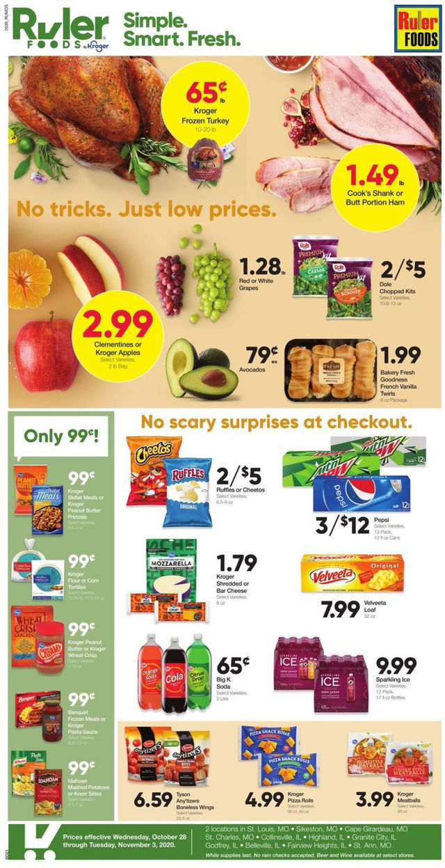 Ruler Foods Ad from 10/28/2020