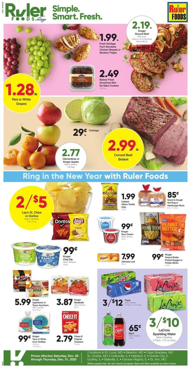 Ruler Foods Ad from 12/26/2020