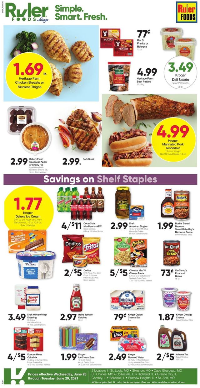 Ruler Foods Ad from 06/23/2021