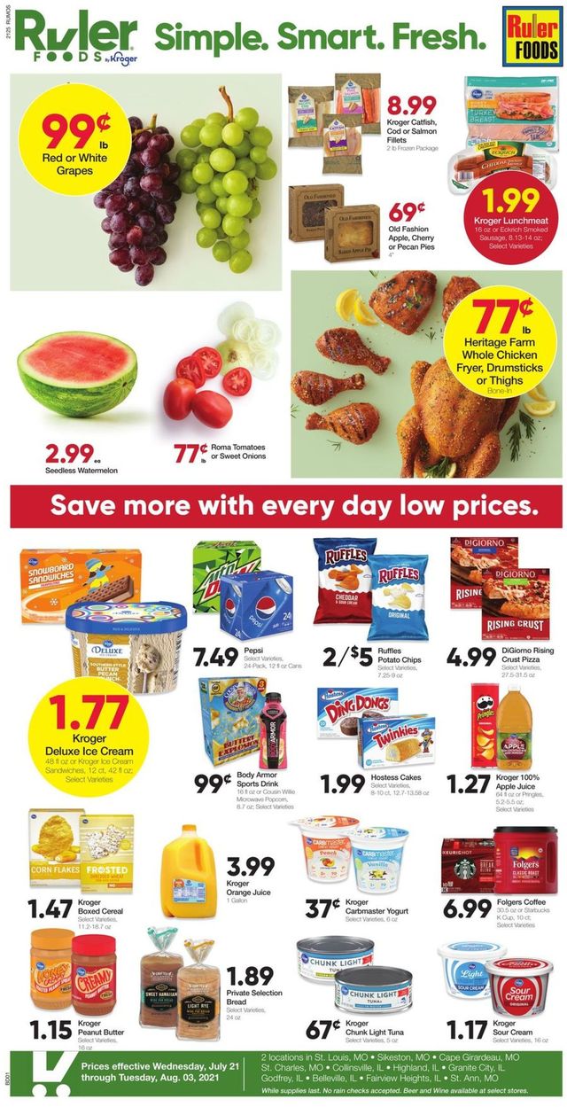 Ruler Foods Ad from 07/21/2021
