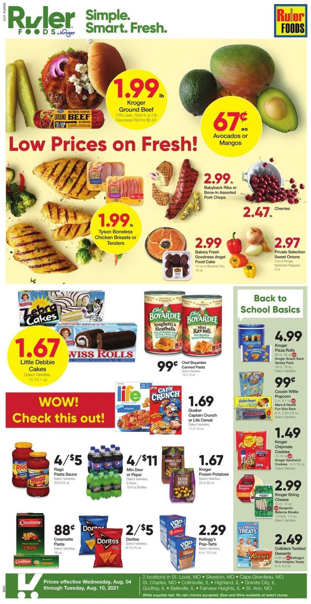 Ruler Foods Ad from 08/04/2021