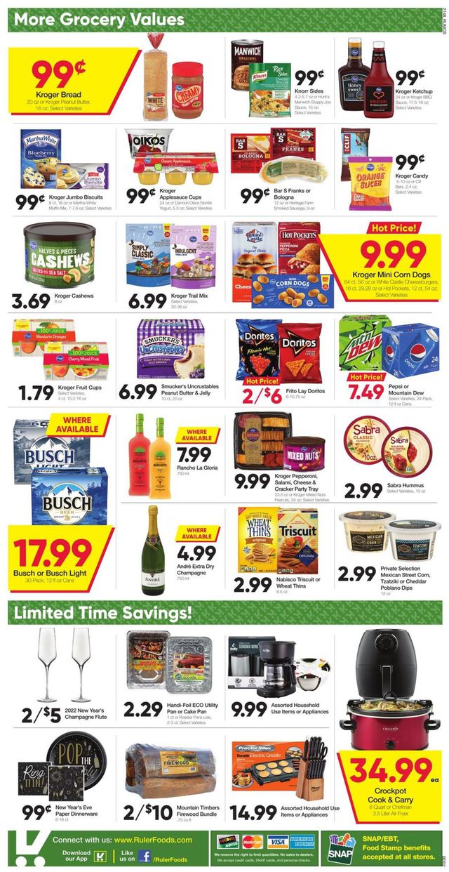Ruler Foods Ad from 12/29/2021