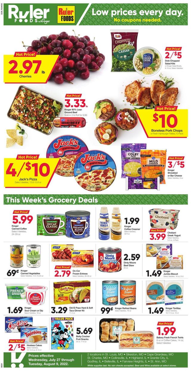 Ruler Foods Ad from 07/27/2022