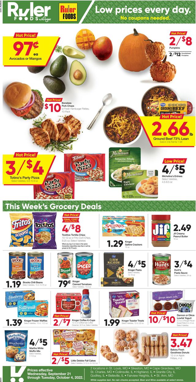 Ruler Foods Ad from 09/21/2022