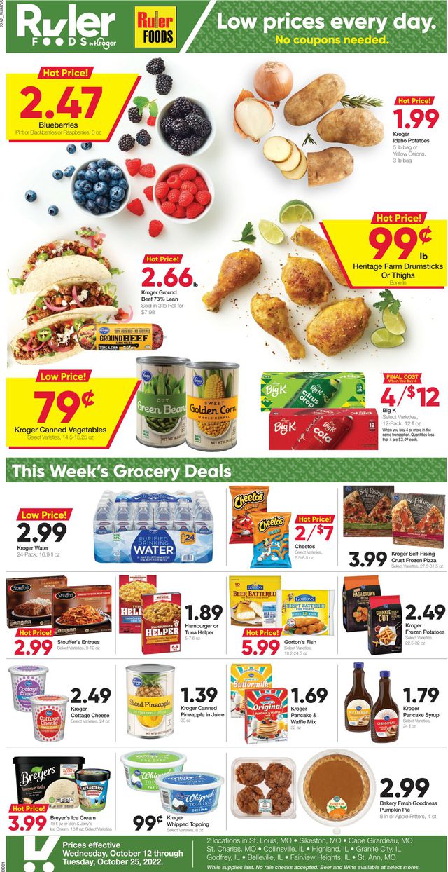 Ruler Foods Ad from 10/12/2022
