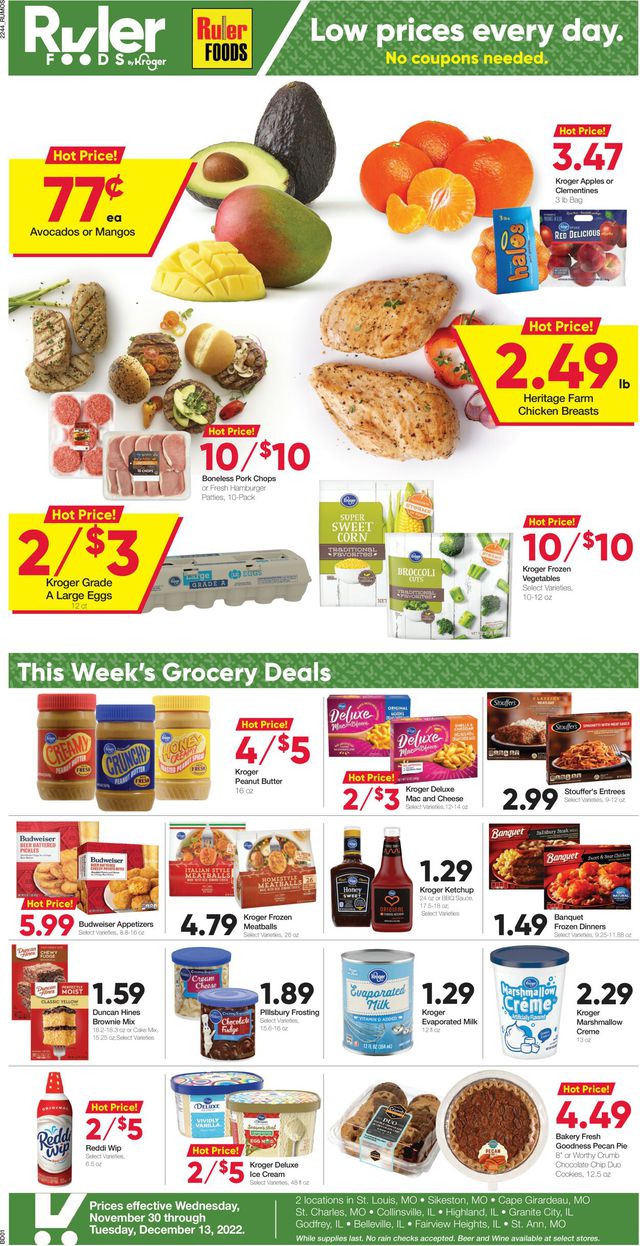 Ruler Foods Ad from 11/30/2022
