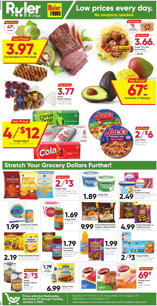 Ruler Foods Ad from 12/27/2023