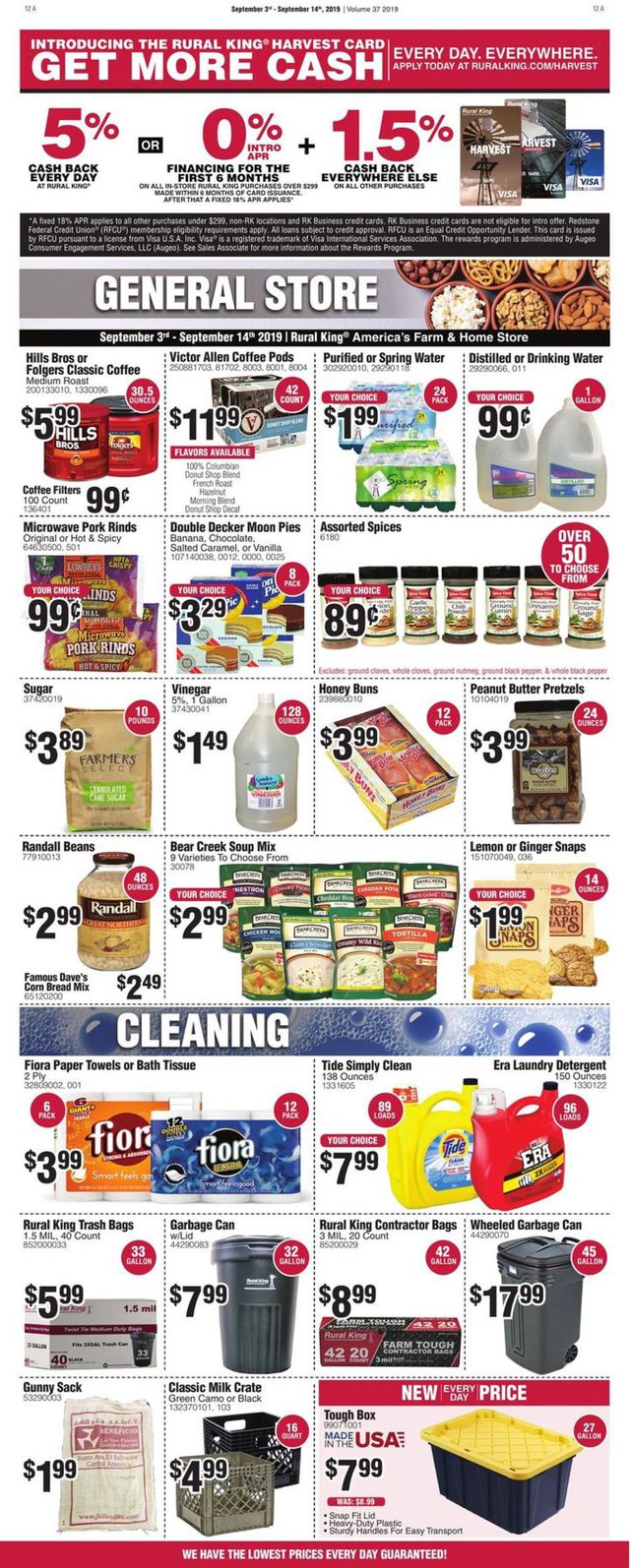 Rural King Ad from 09/03/2019