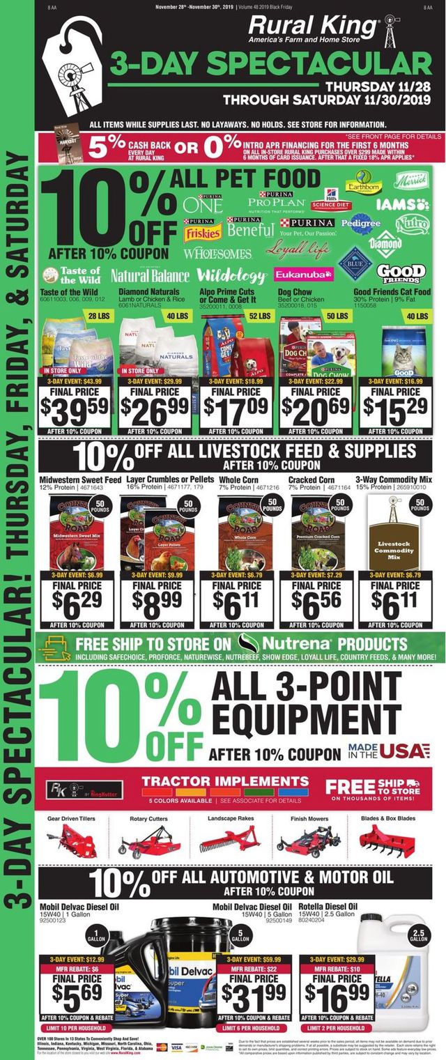 Rural King Ad from 11/24/2019