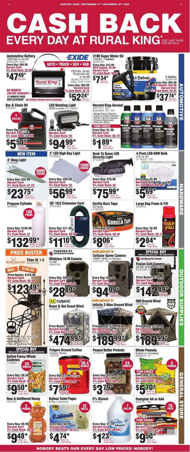 Rural King Ad from 09/27/2020