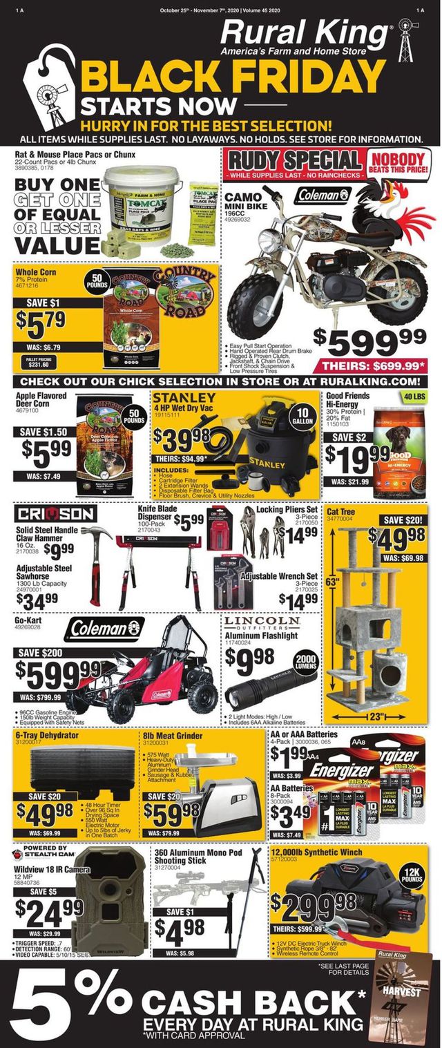 Rural King Ad from 10/25/2020
