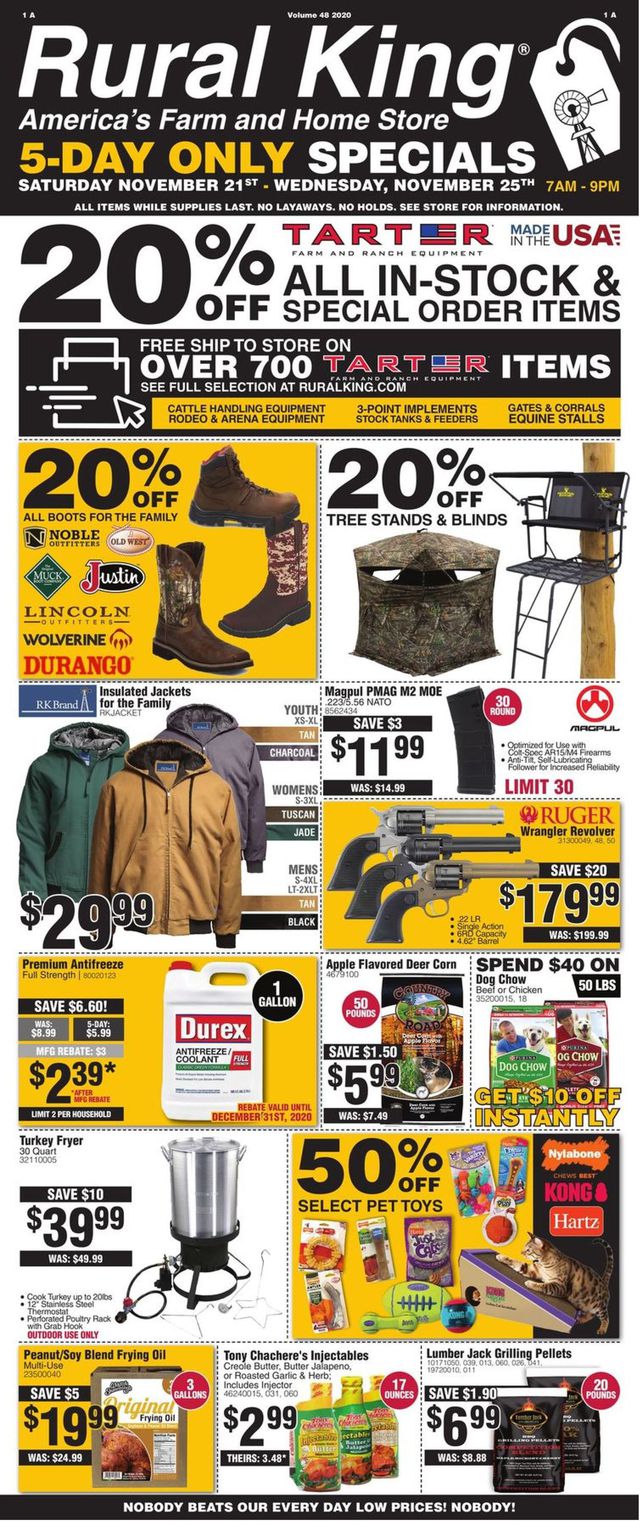 Rural King Ad from 11/21/2020