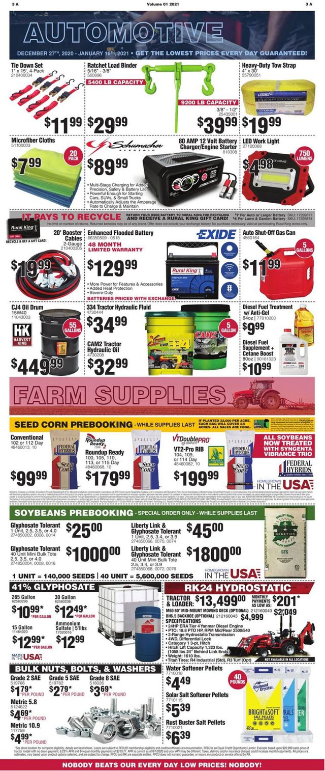 Rural King Ad from 12/27/2020