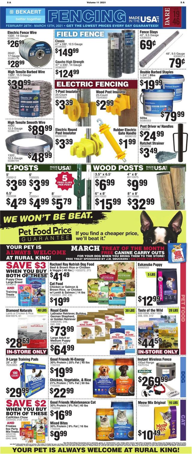Rural King Ad from 02/28/2021