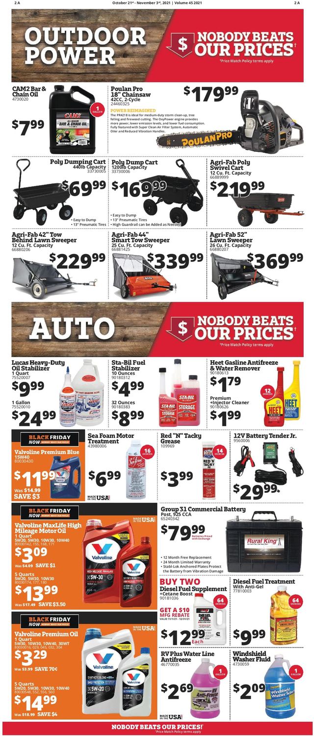 Rural King Ad from 10/21/2021