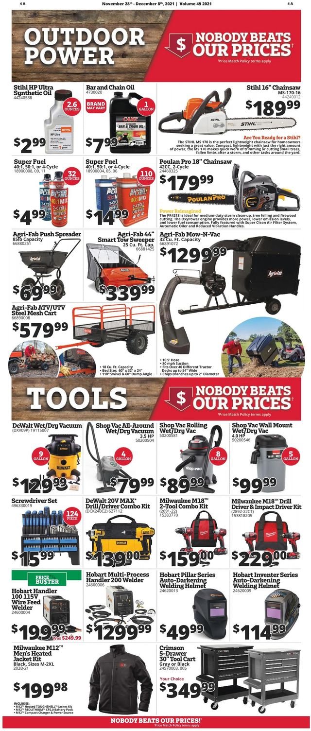 Rural King Ad from 11/28/2021