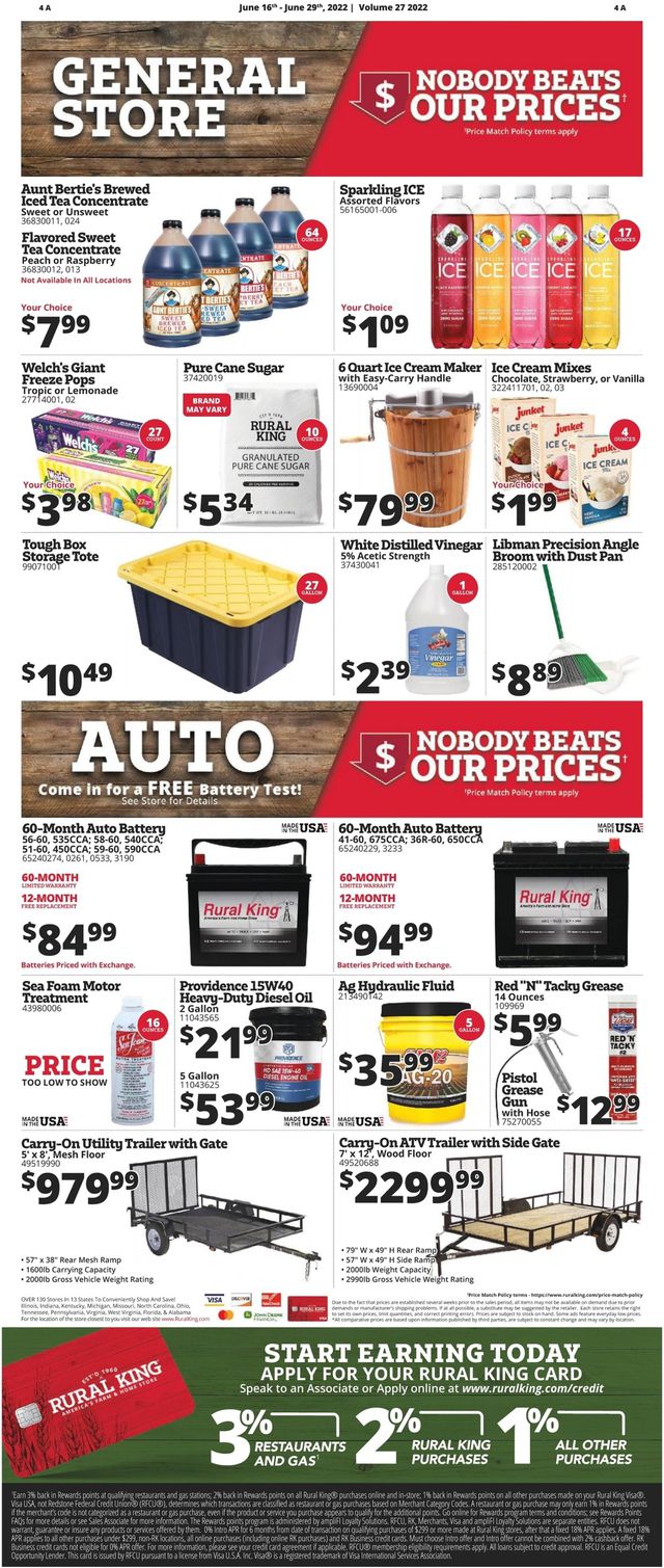 Rural King Ad from 06/16/2022