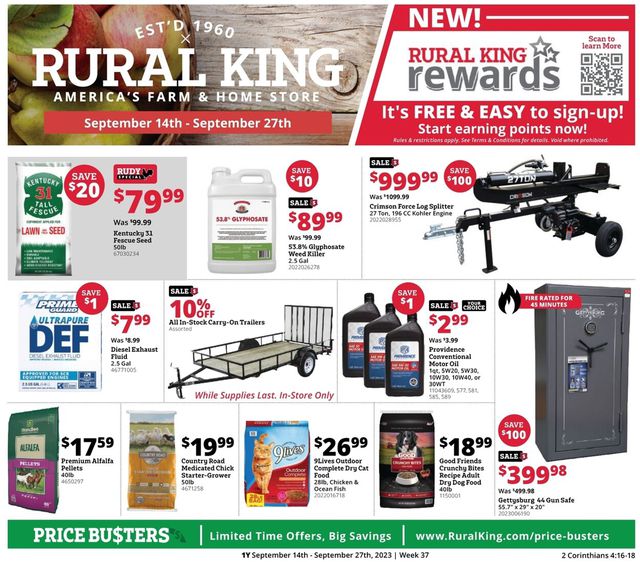 Rural King Ad from 09/14/2023