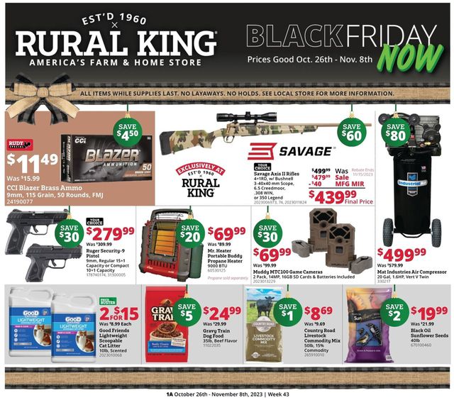 Rural King Ad from 10/26/2023