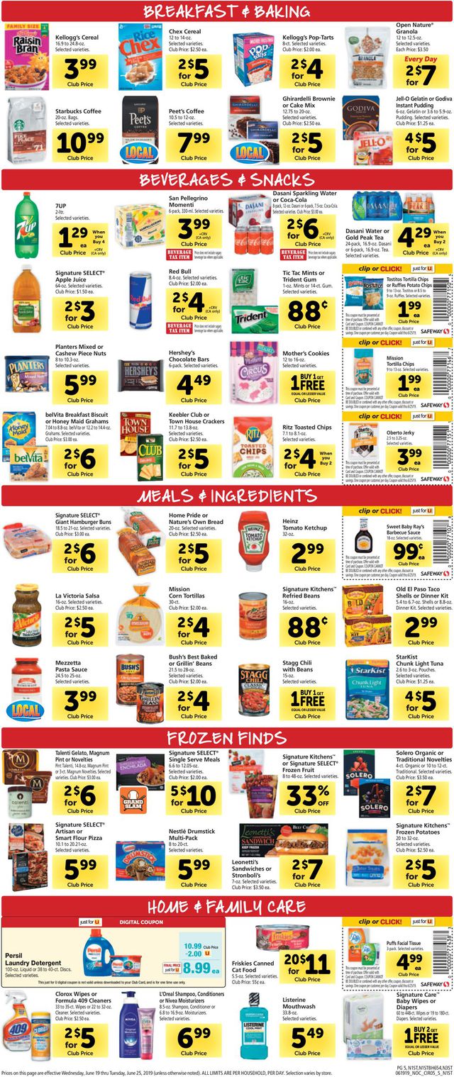 Safeway Ad from 06/19/2019