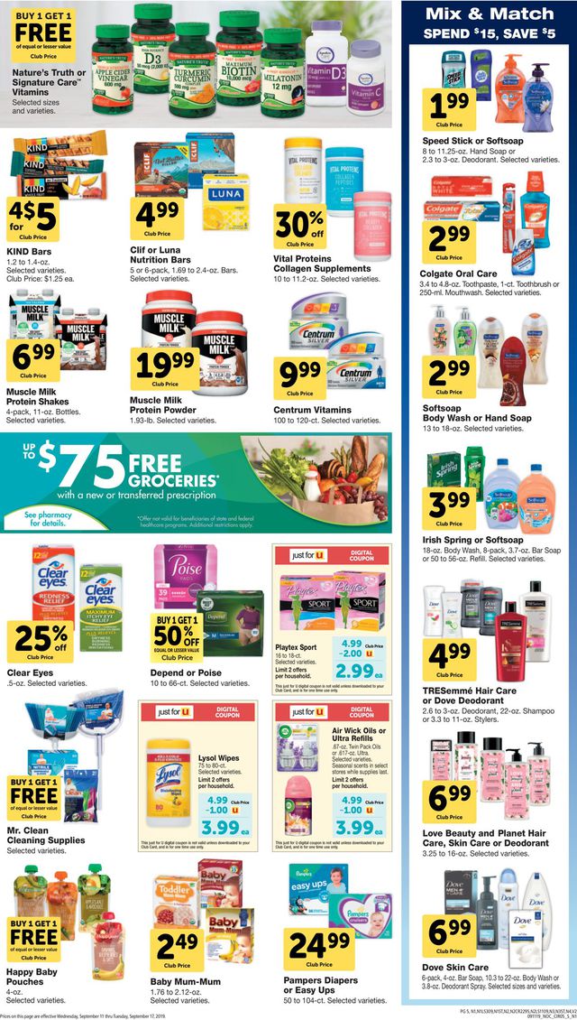Safeway Ad from 09/11/2019