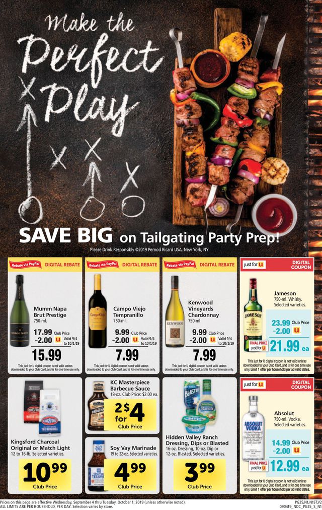 Safeway Ad from 09/04/2019
