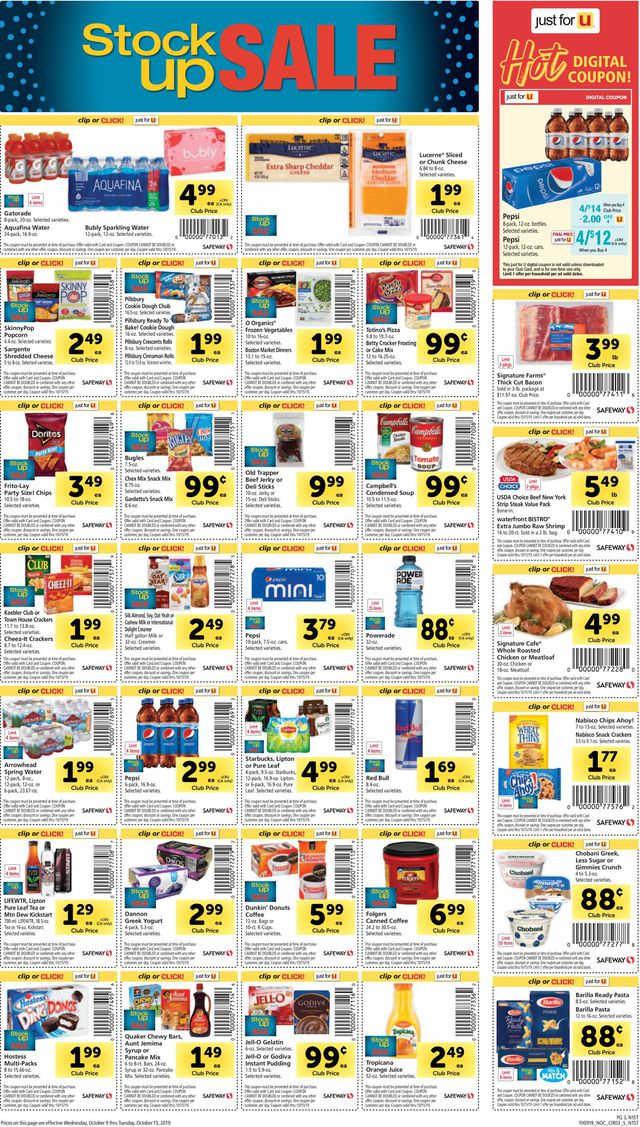 Safeway Ad from 10/09/2019
