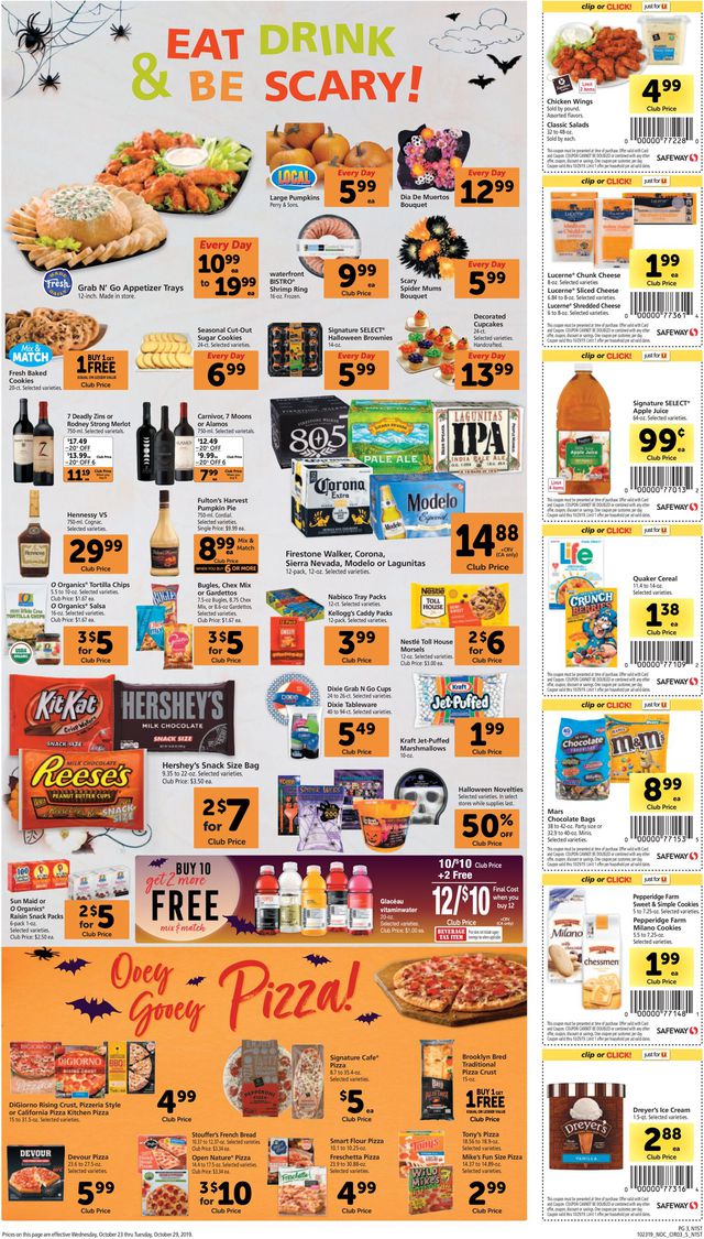 Safeway Ad from 10/23/2019