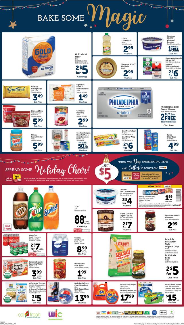 Safeway Ad from 11/30/2019