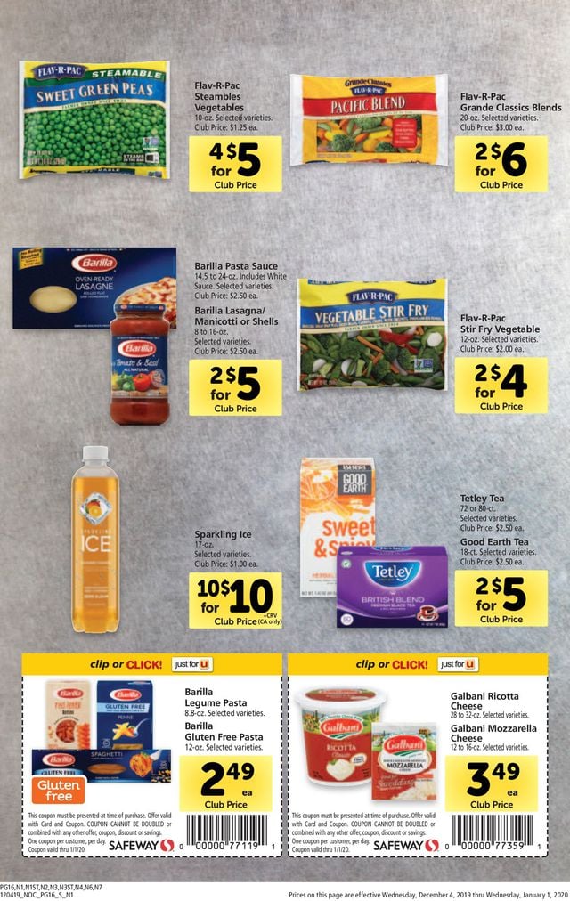 Safeway Ad from 12/04/2019