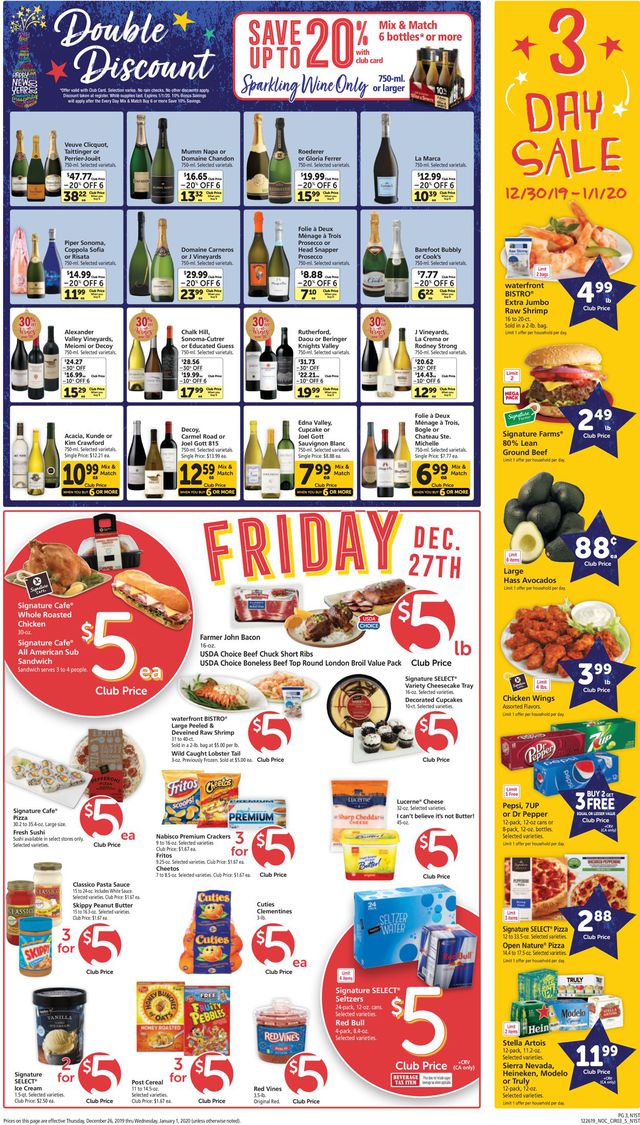 Safeway Ad from 12/26/2019