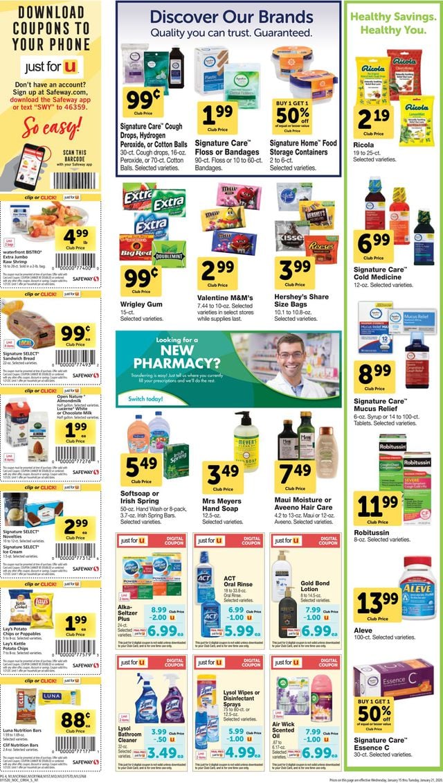 Safeway Ad from 01/15/2020