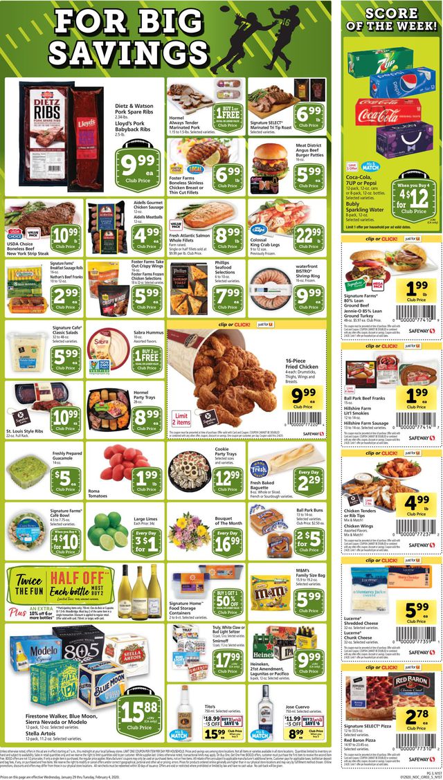 Safeway Ad from 01/29/2020