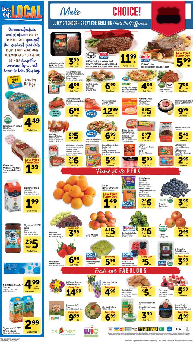 Safeway Ad from 02/12/2020