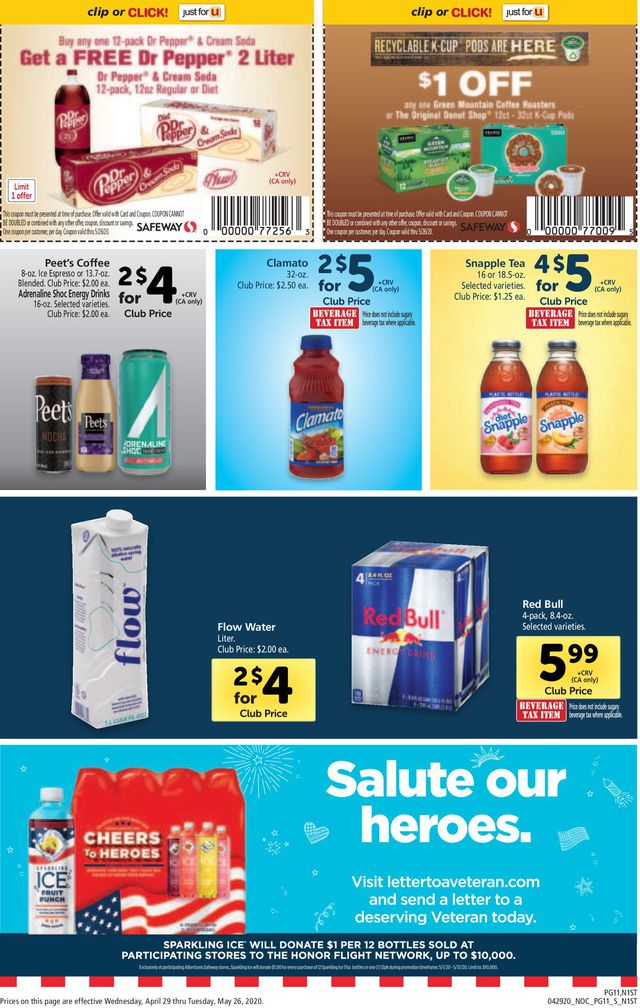 Safeway Ad from 04/29/2020