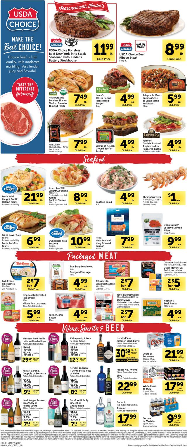 Safeway Ad from 05/06/2020