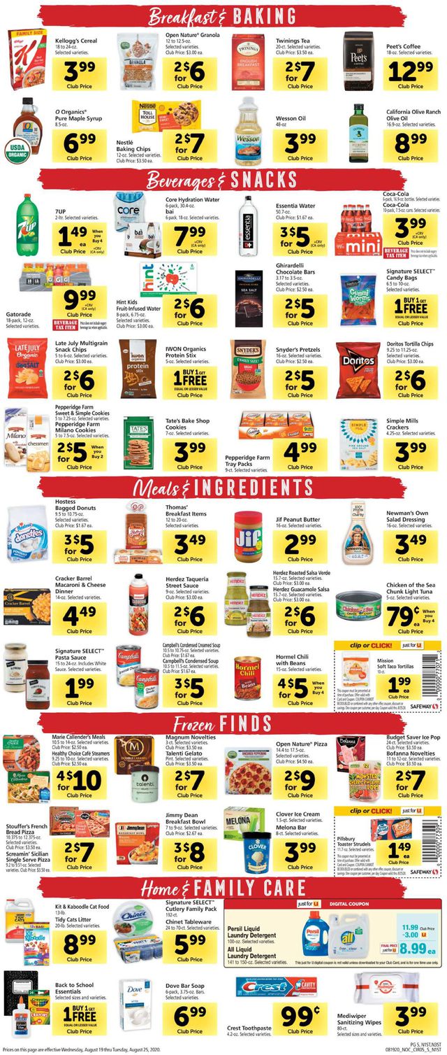 Safeway Ad from 08/19/2020