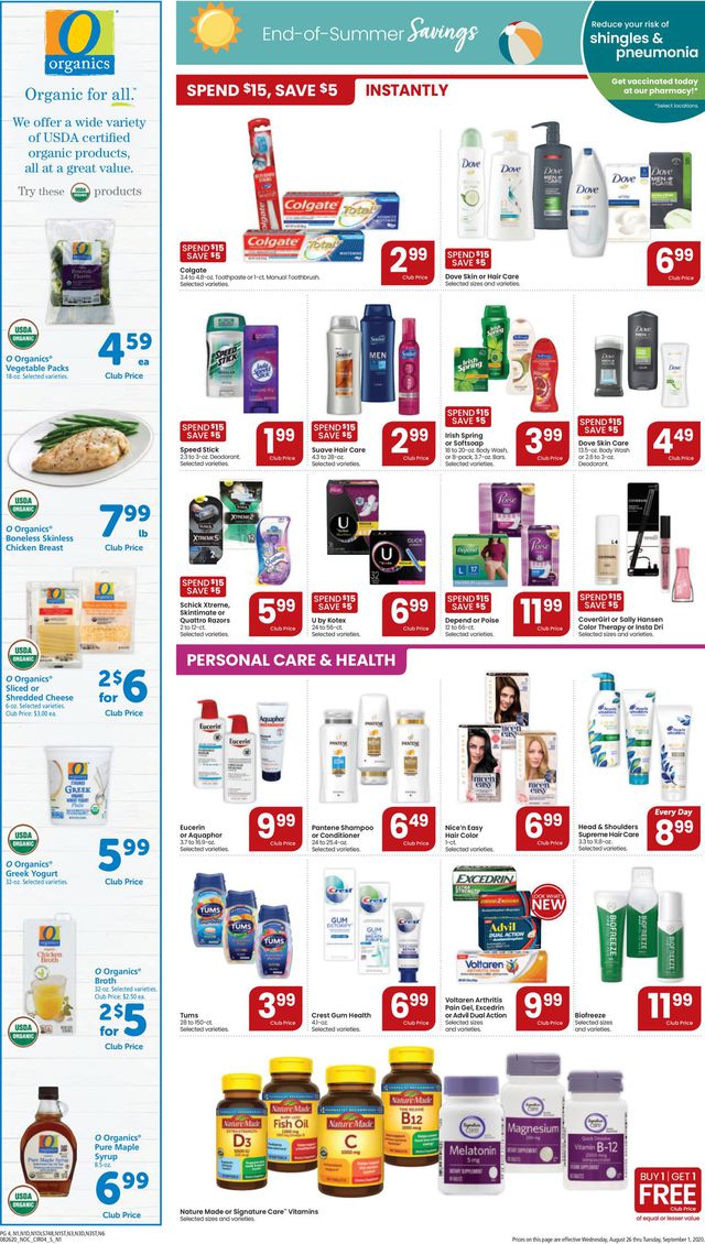 Safeway Ad from 08/26/2020