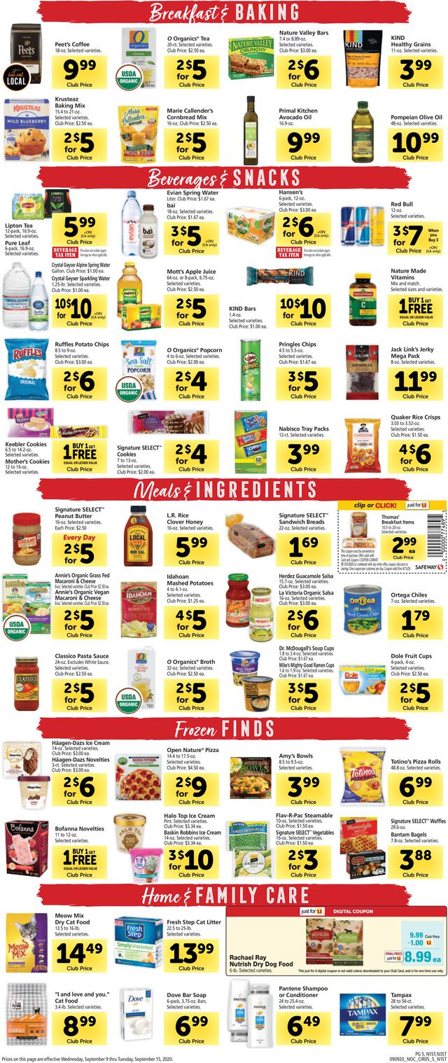 Safeway Ad from 09/09/2020