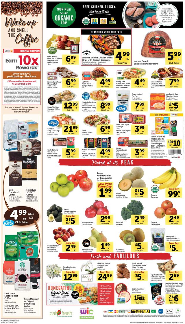 Safeway Ad from 09/23/2020
