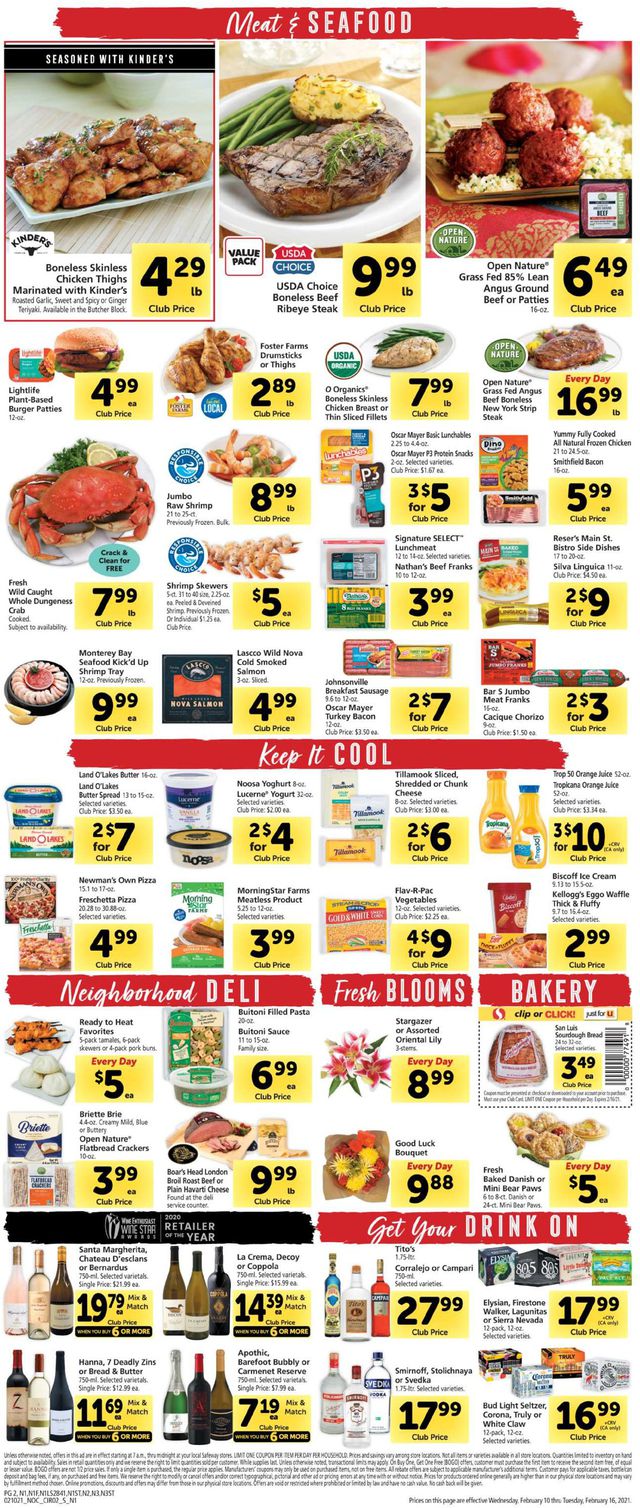 Safeway Ad from 02/10/2021