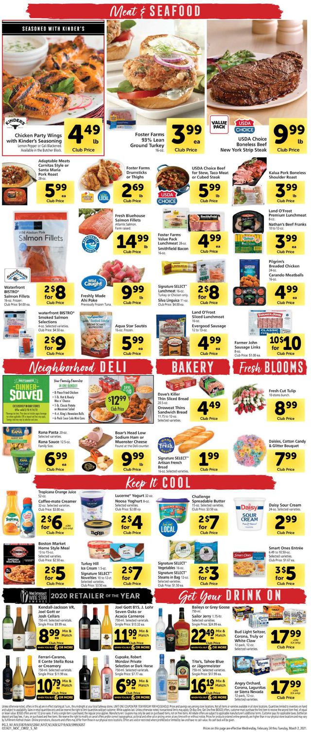 Safeway Ad from 02/24/2021