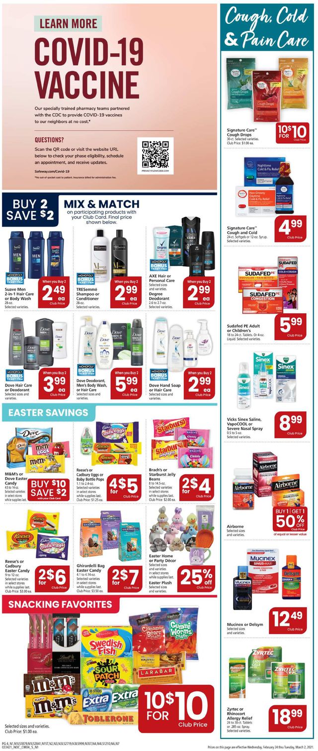 Safeway Ad from 02/24/2021