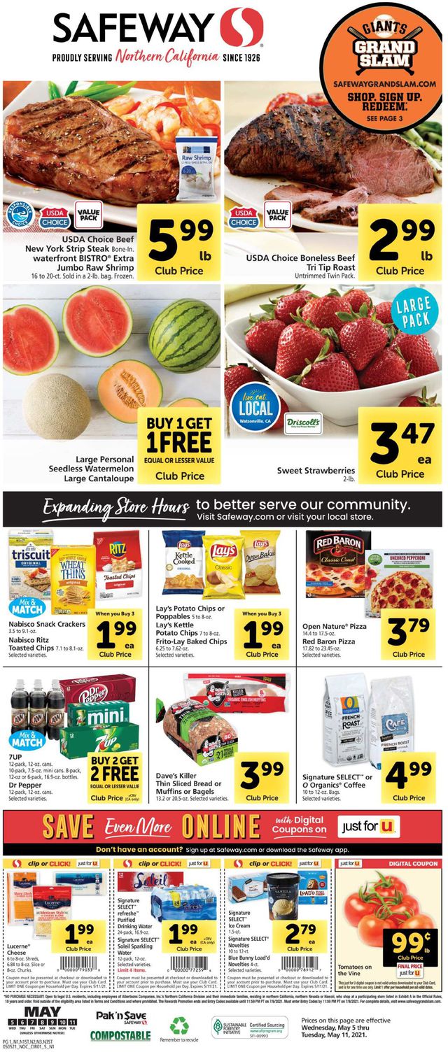 Safeway Ad from 05/05/2021