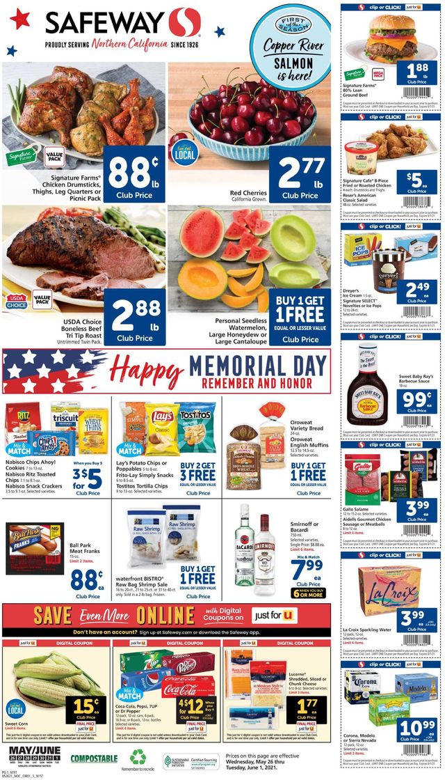 Safeway Ad from 05/26/2021