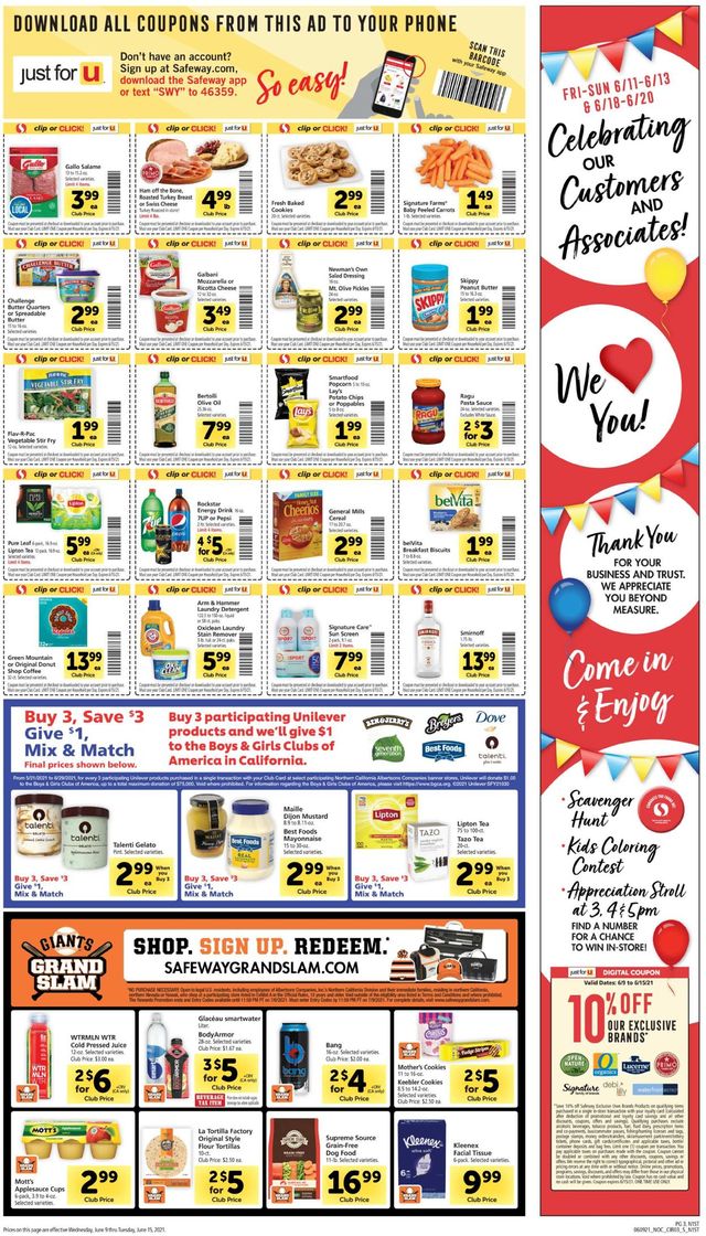 Safeway Ad from 06/09/2021