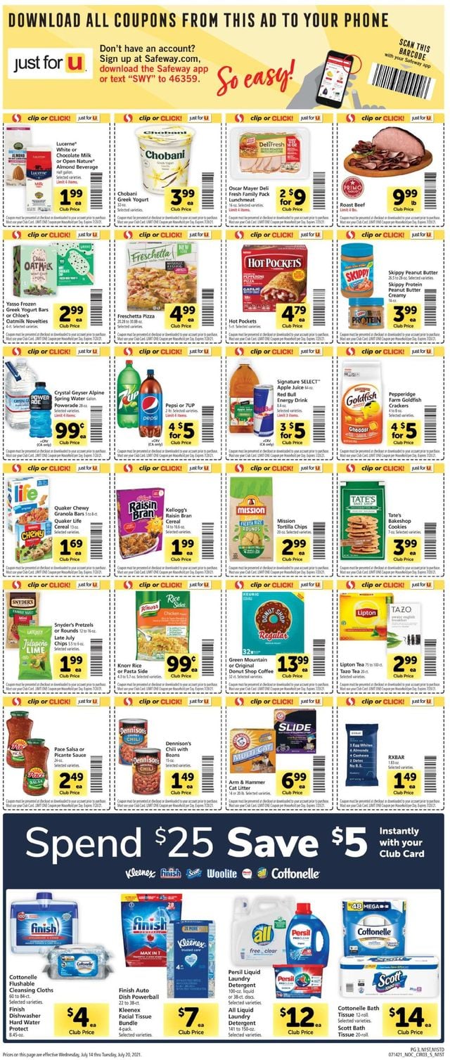 Safeway Ad from 07/14/2021