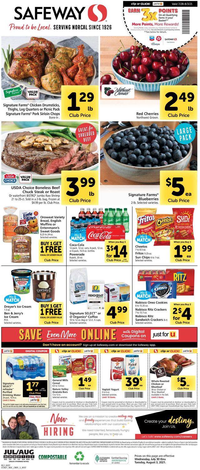 Safeway Ad from 07/28/2021