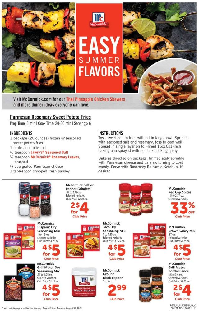 Safeway Ad from 08/02/2021